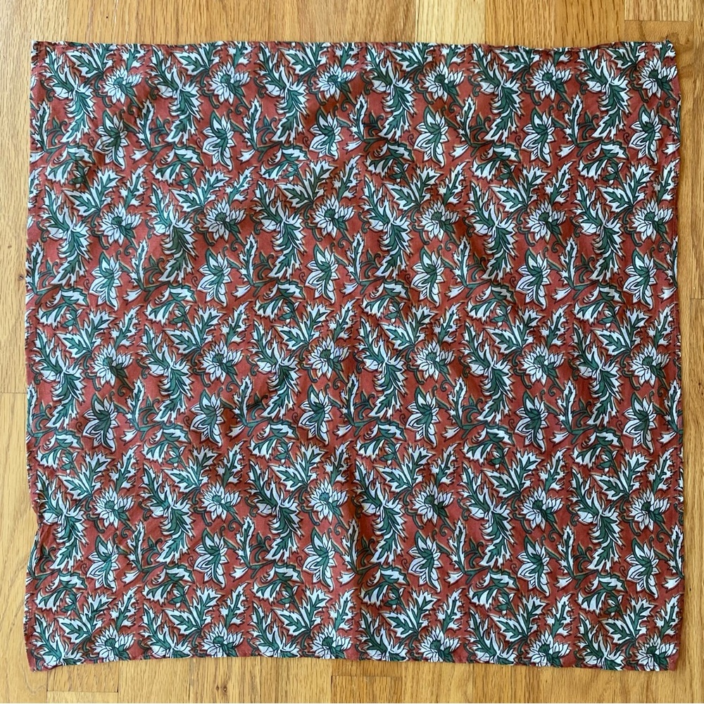 Sezane Floral Patterned Scarf 20x20in